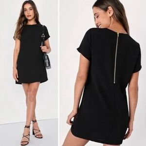 Lulu's Classic Black Mini Dress